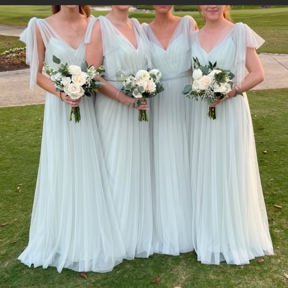 Amsale Haley tulle dress in mint size 2